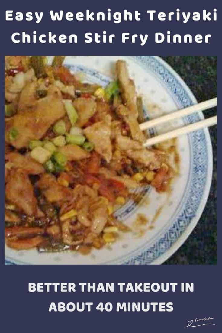 An image of Weeknight Teriyaki Chicken Stir Fry with chop sticks