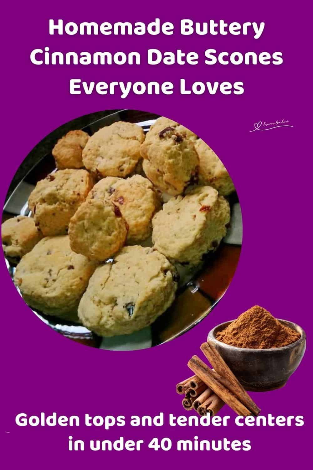 An image of Buttery Cinnamon Date Scones