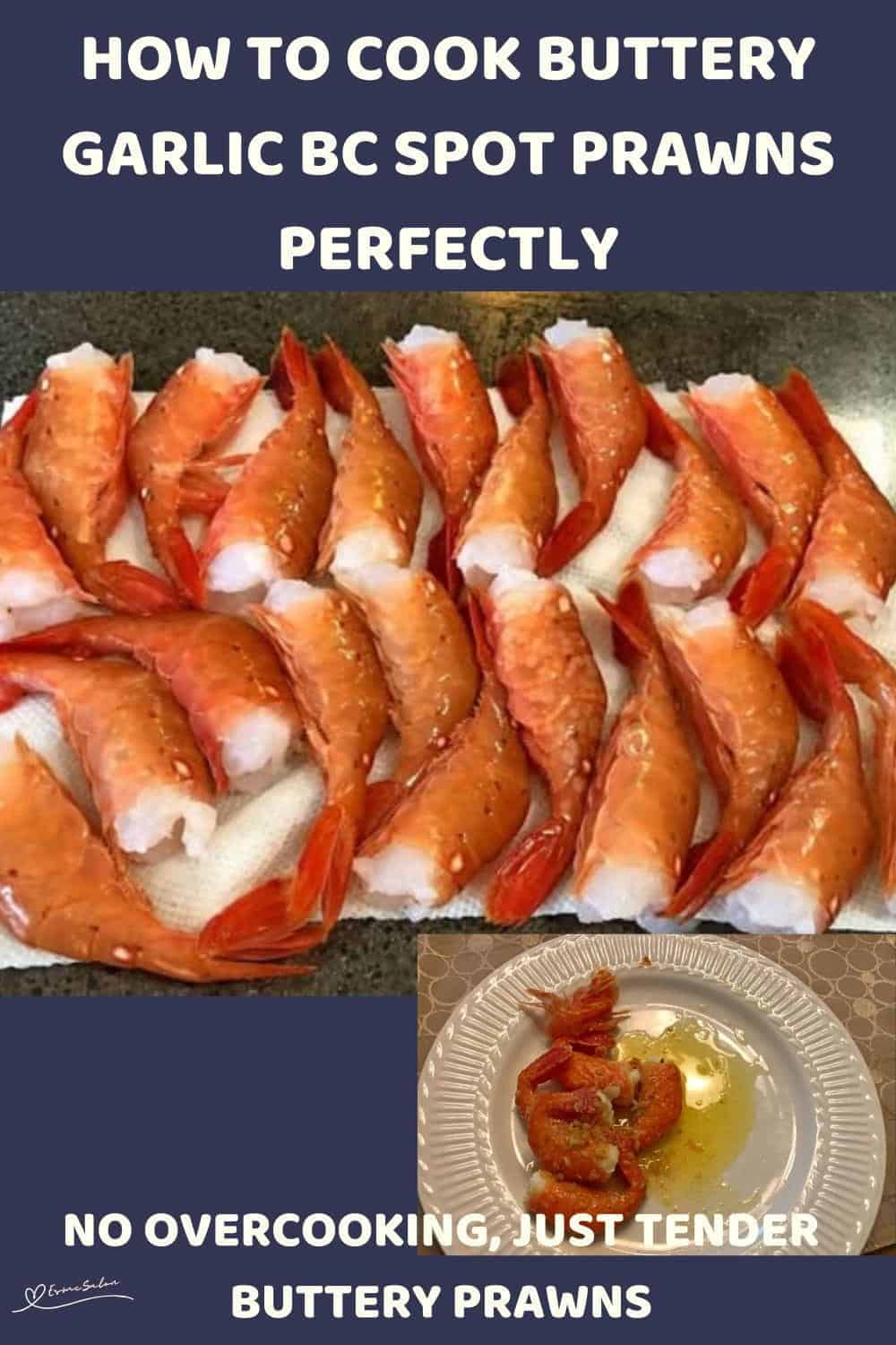 An image of Buttery Garlic BC Spot Prawns in the making or served