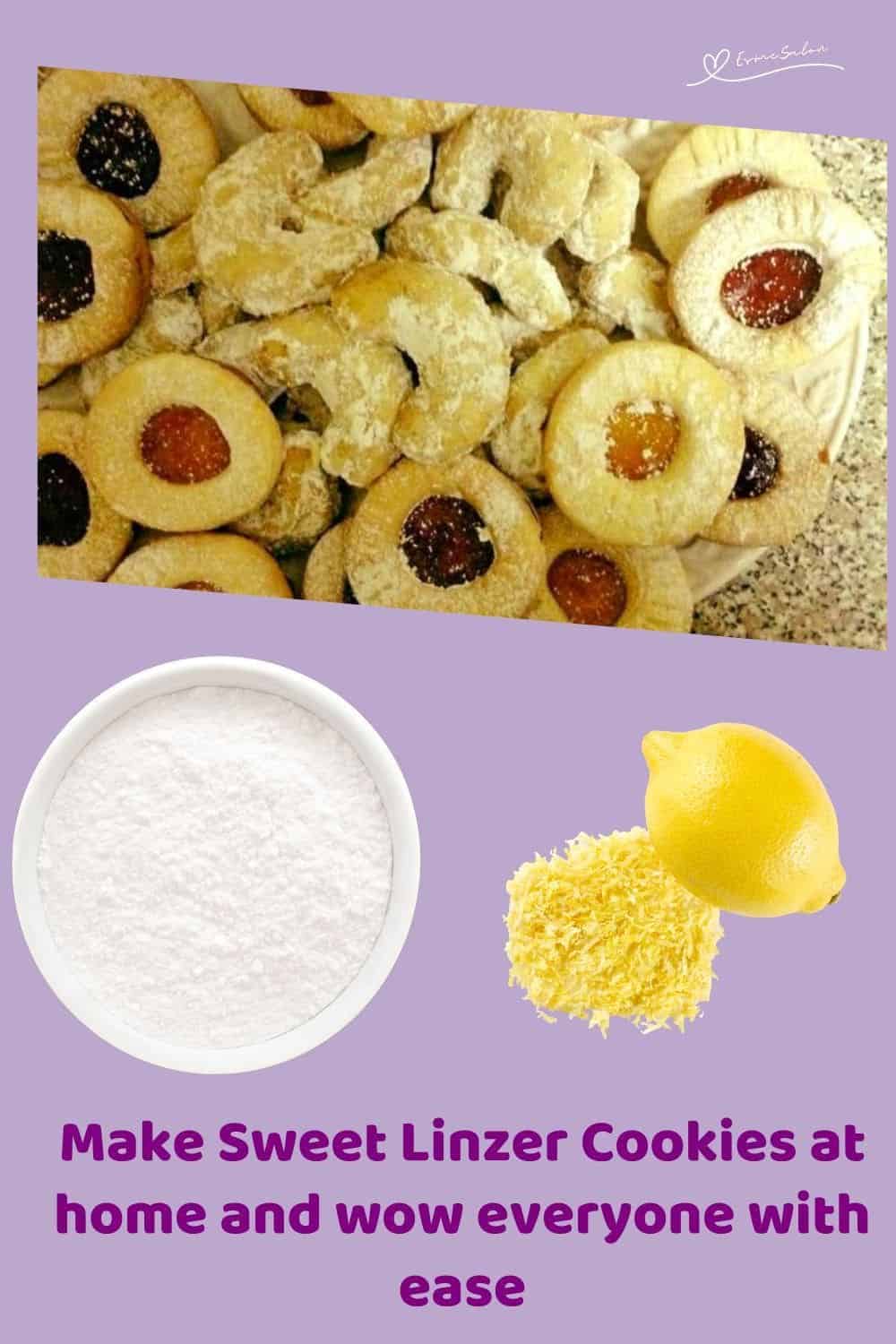 an image of Sweet Linzer Cookies filled with jam