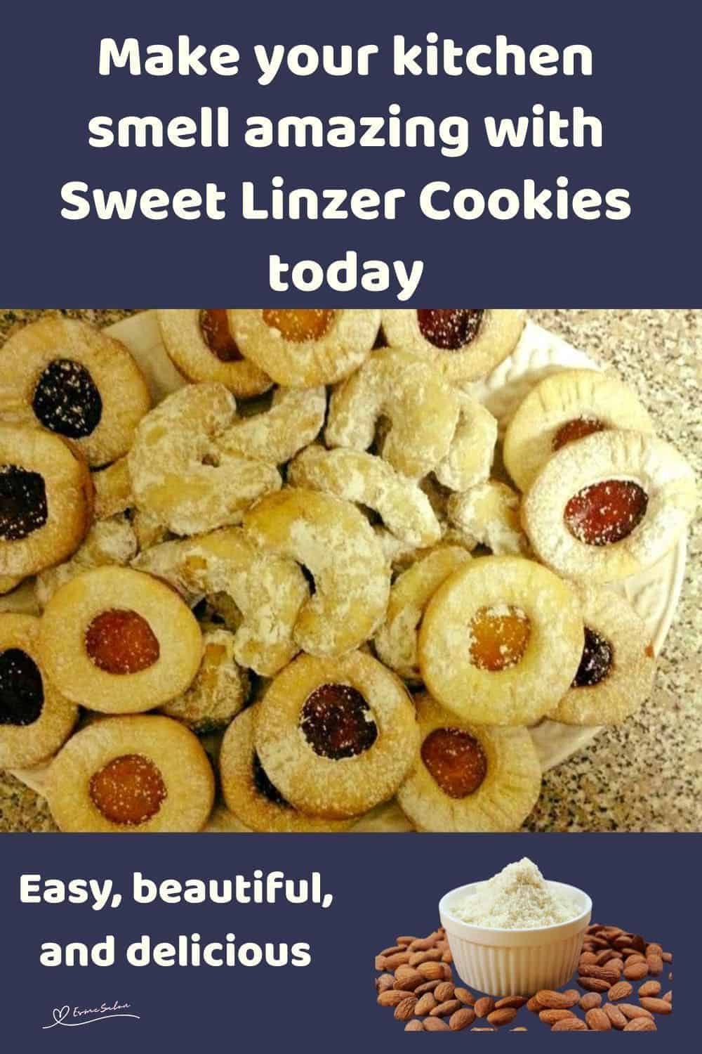 an image of Sweet Linzer Cookies filled with jam
