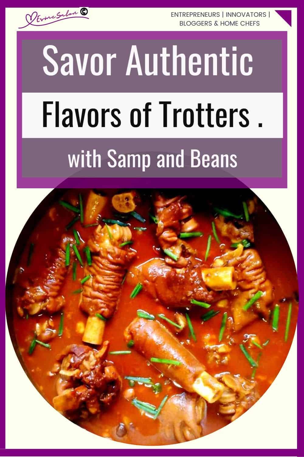 an image of a pot filled with Trotters with Samp and Beans