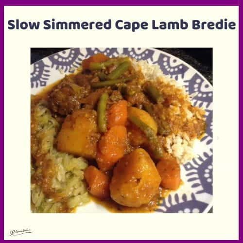 An image of a plate of Slow Simmered Cape Lamb Bredie with root veg