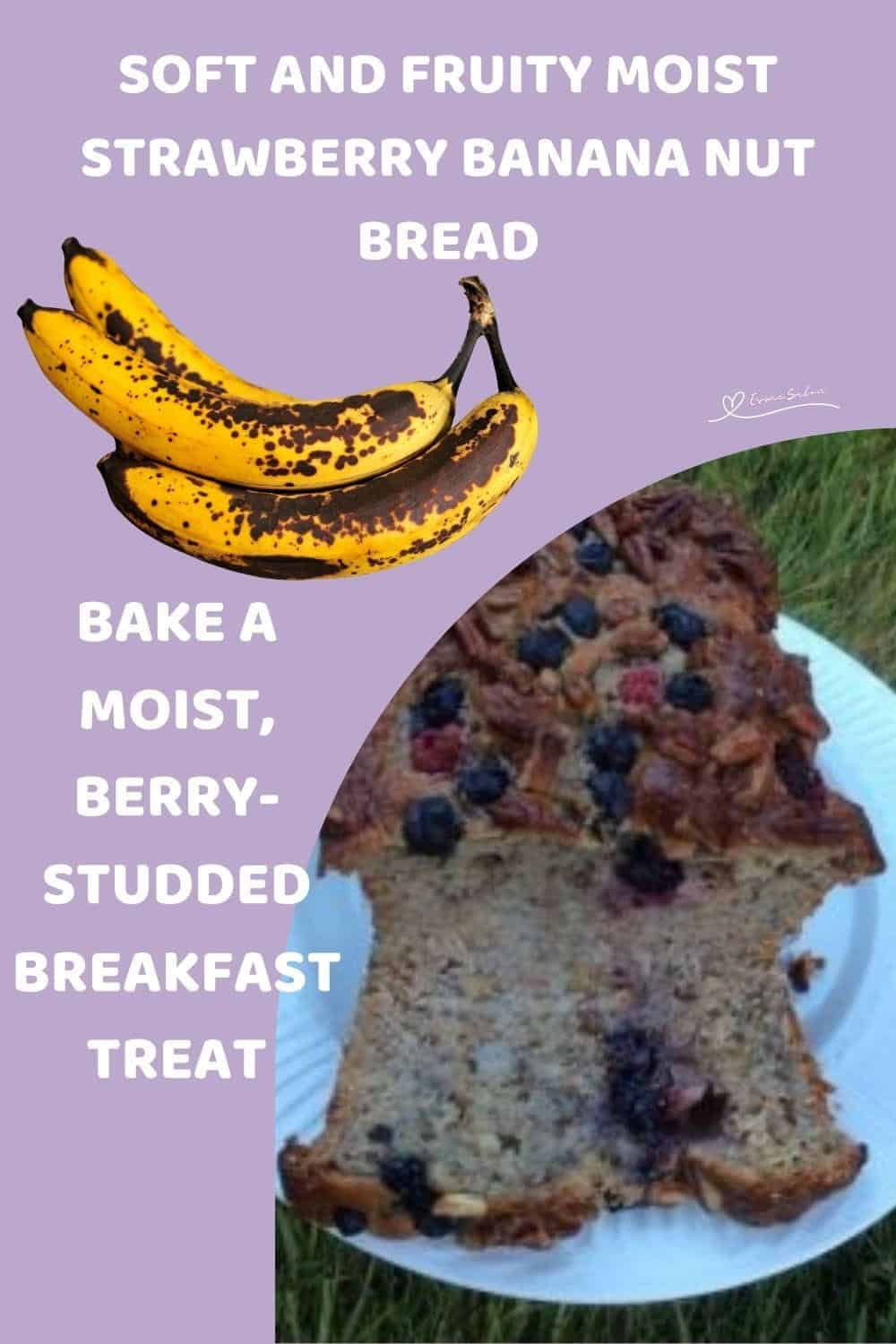 An image of a Moist Strawberry Banana Nut Bread