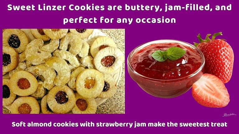 an image of Sweet Linzer Cookies filled with jam