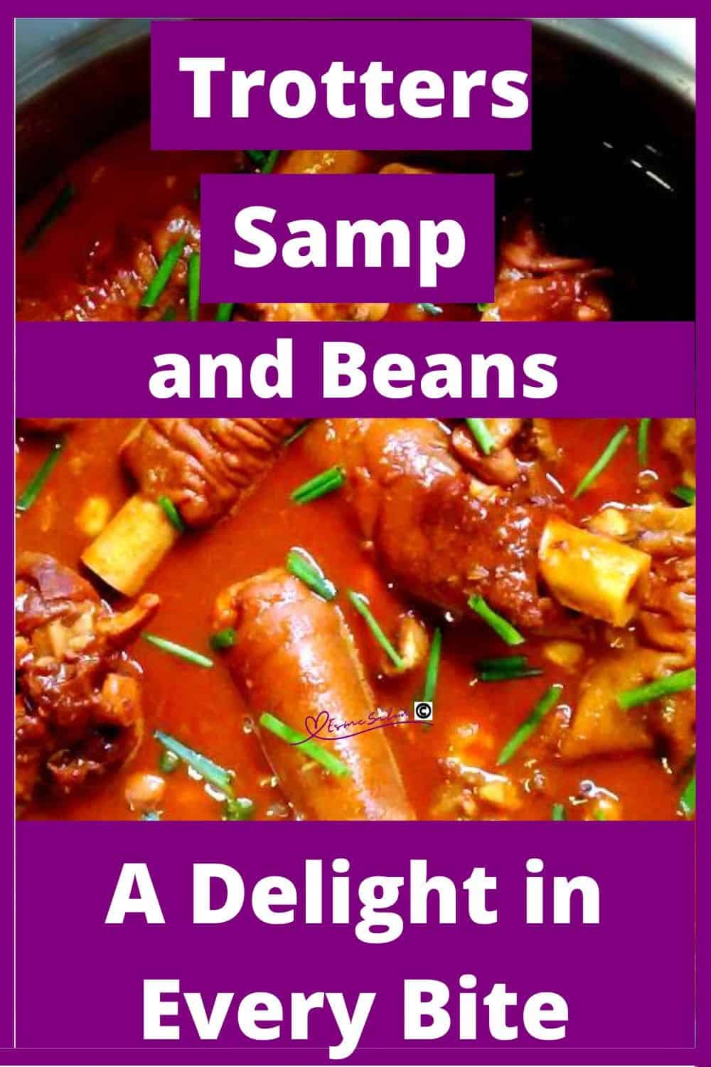 an image of a pot filled with Trotters with Samp and Beans
