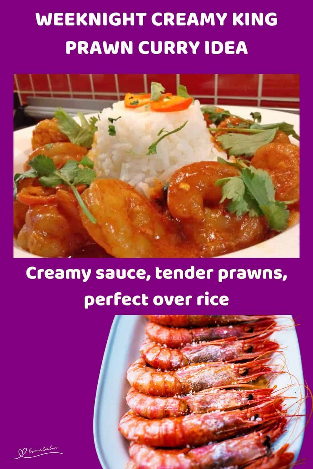 An image of Creamy King Prawn Curry with Jasmin Rice