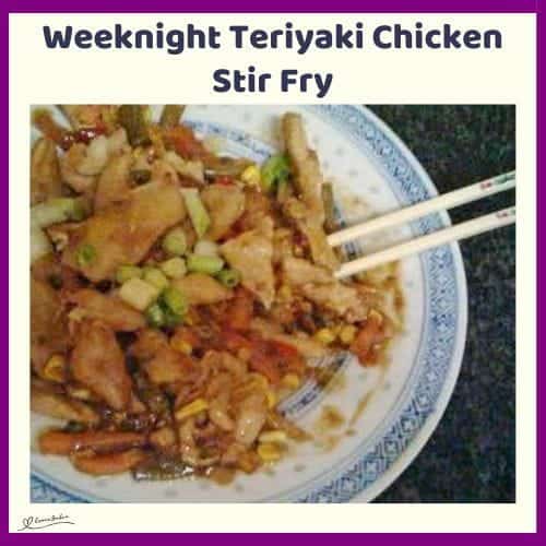 An image of Weeknight Teriyaki Chicken Stir Fry with chop sticks