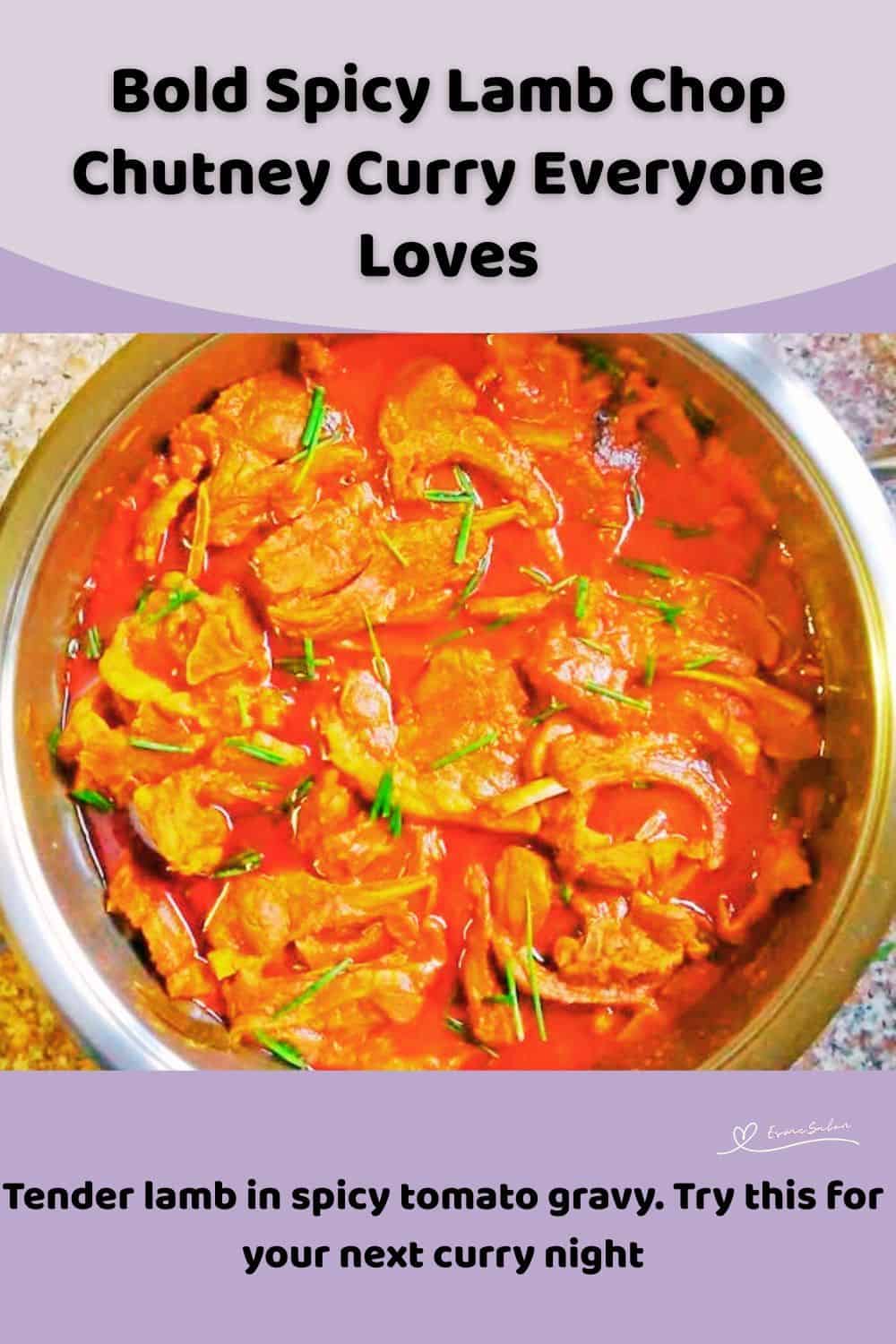 An image of a Spicy Lamb Chop Chutney Curry