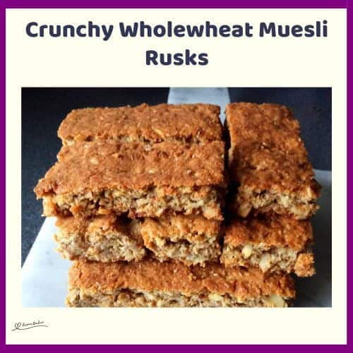 An image of a stack of Crunchy Wholewheat Muesli Rusks