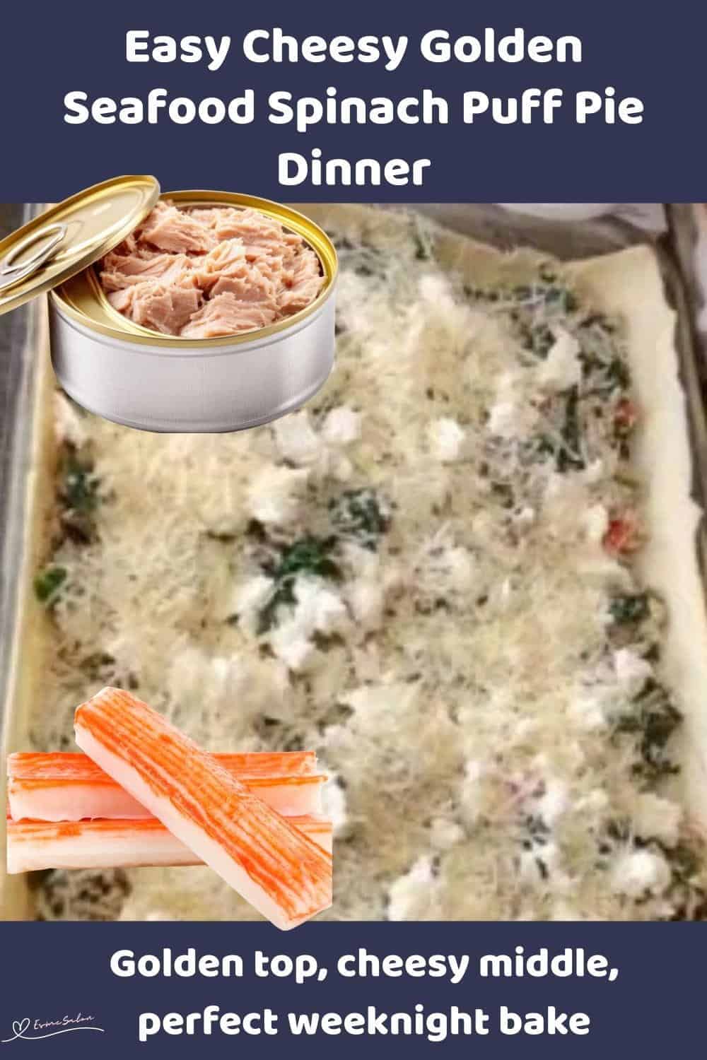 An image of a Seafood Spinach Puff Pie