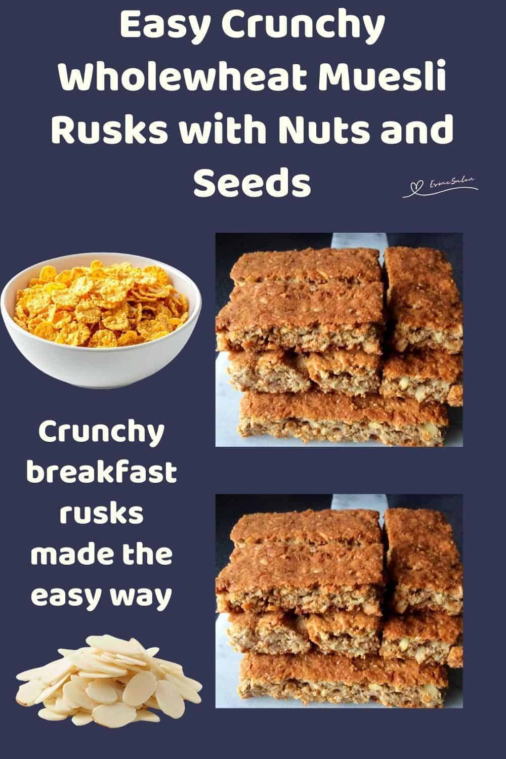 An image of a stack of Crunchy Wholewheat Muesli Rusks