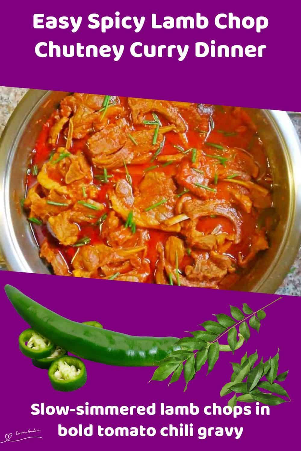 An image of a Spicy Lamb Chop Chutney Curry