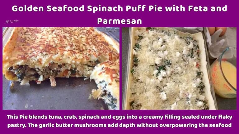 An image of a Seafood Spinach Puff Pie