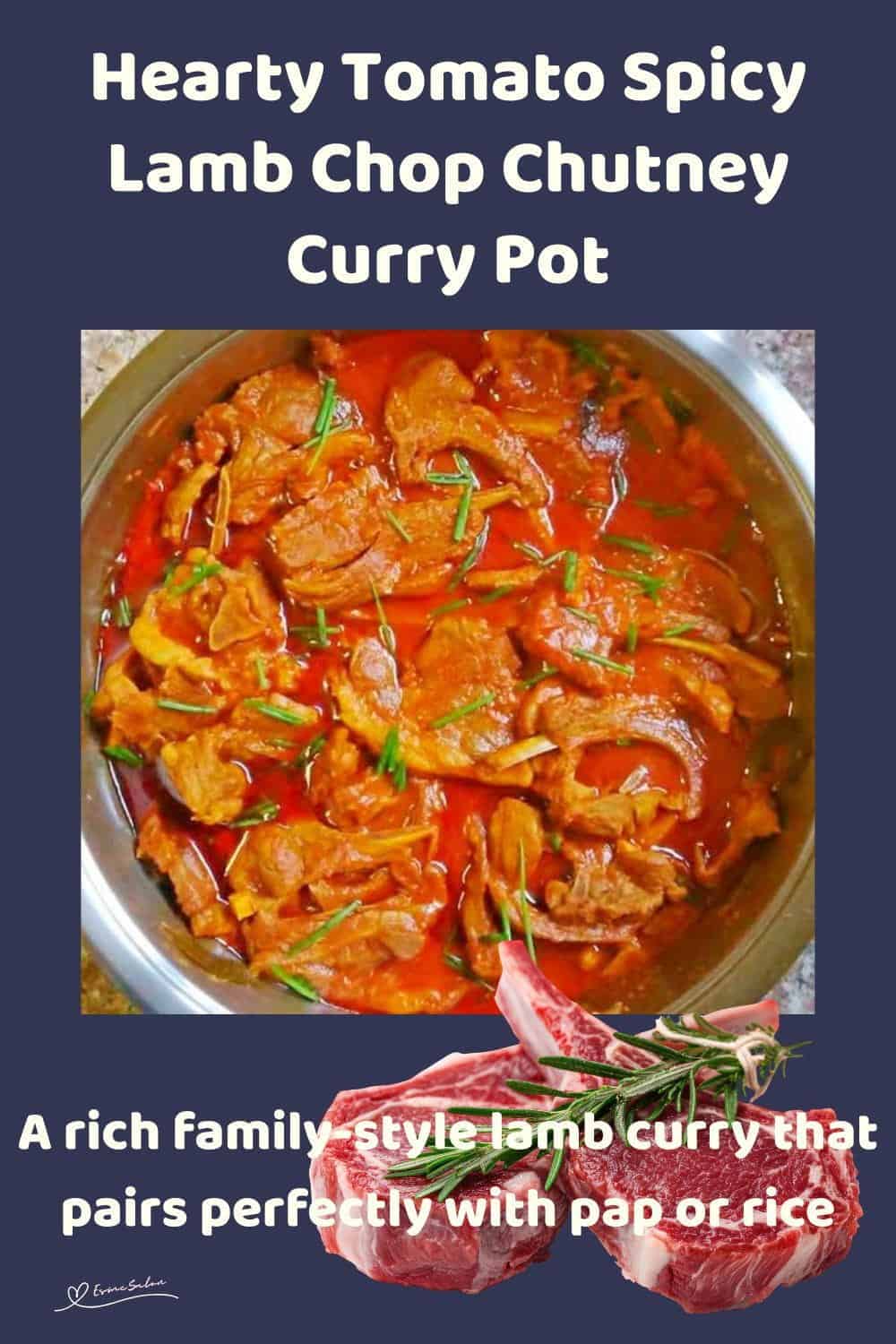 An image of a Spicy Lamb Chop Chutney Curry