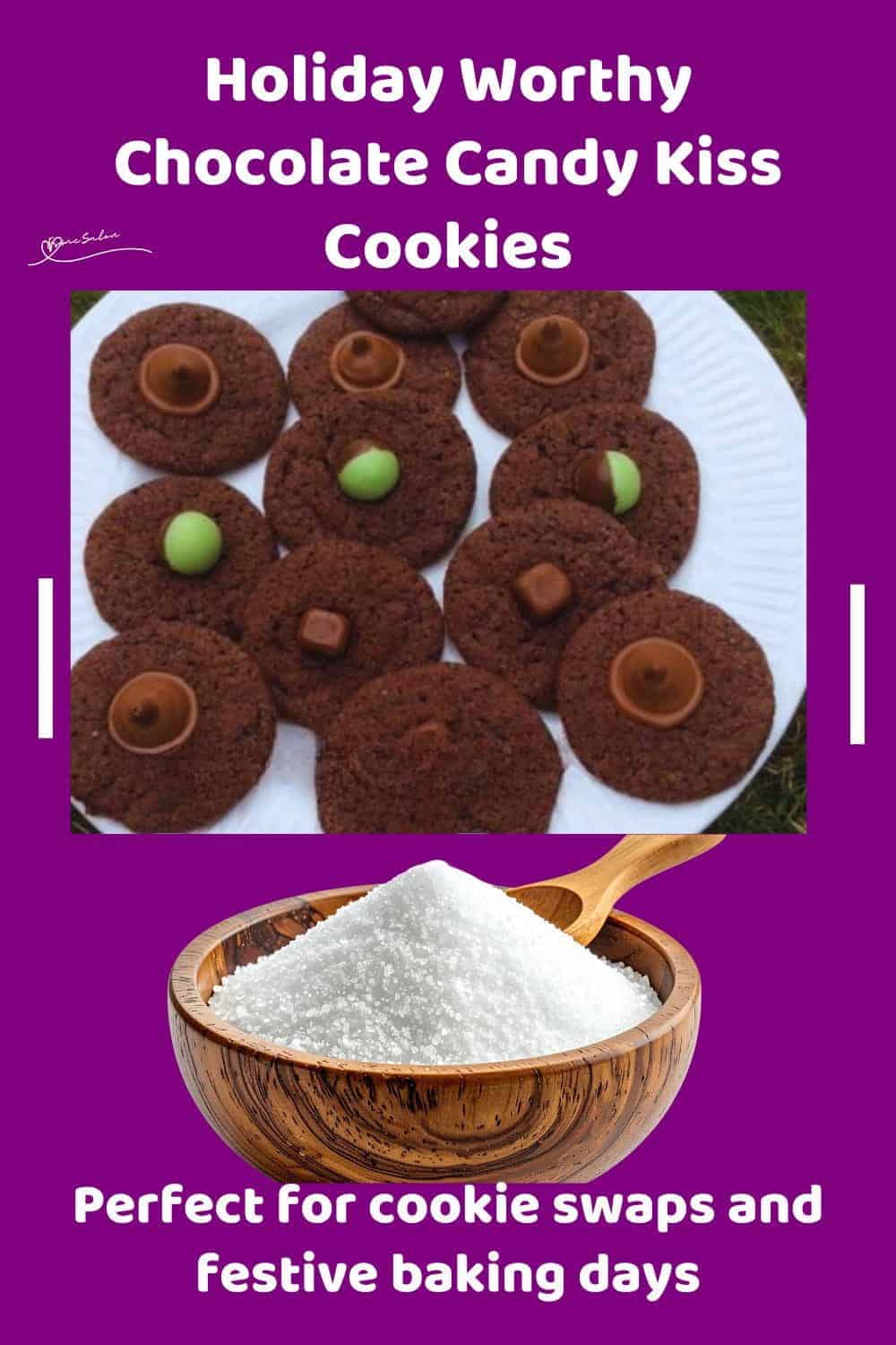 An image of a Chocolate cookie with various mini chocolate as decoration