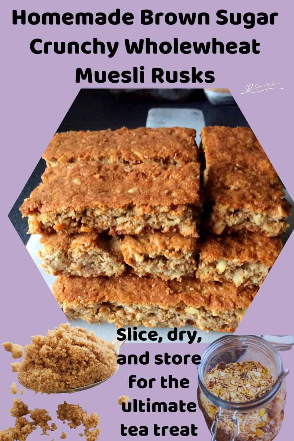 An image of a stack of Crunchy Wholewheat Muesli Rusks