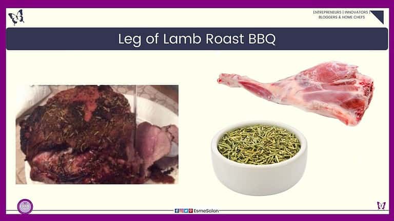 an image of a BBQ Leg of Lamb Roast with rosemary