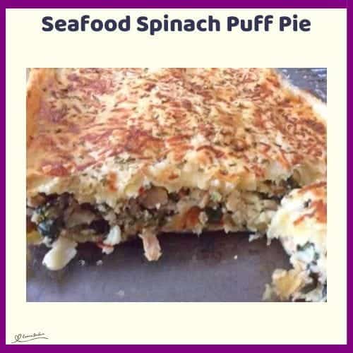 An image of a Seafood Spinach Puff Pie