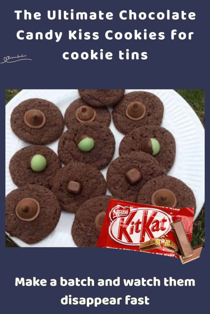 An image of a Chocolate cookie with various mini chocolate as decoration