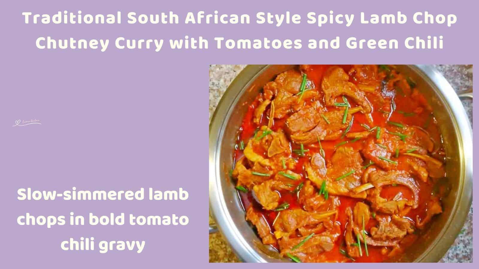 An image of a Spicy Lamb Chop Chutney Curry