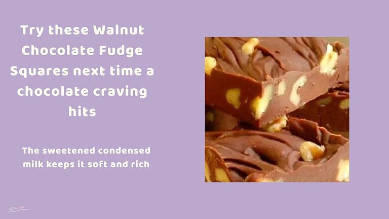 An image of a stack of Walnut Chocolate Fudge Squares