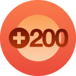 +200 WordPress Followers emblem