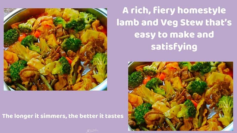An image of a one-pot Fiery Homestyle Lamb and Veg Stew