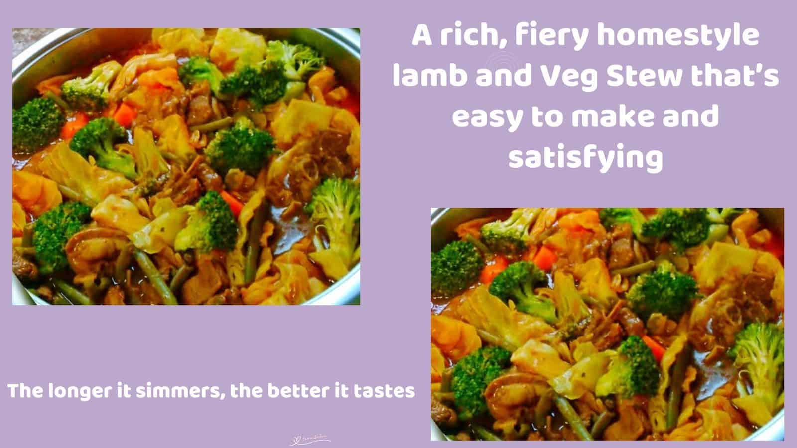 An image of a one-pot Fiery Homestyle Lamb and Veg Stew