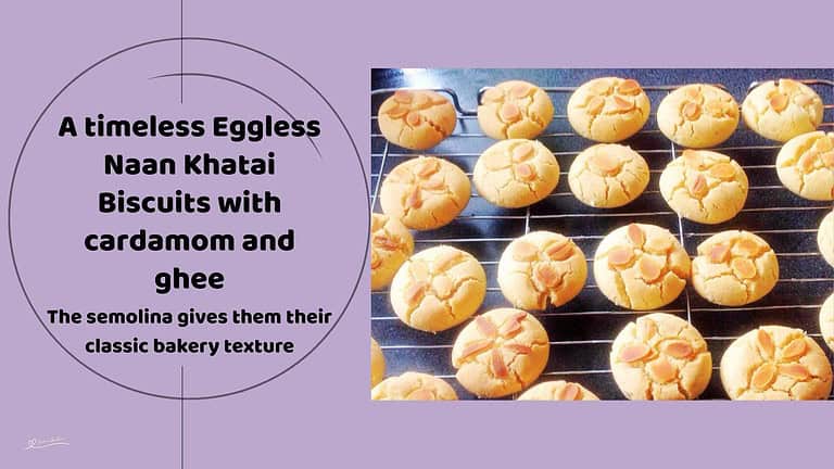 An image of Eggless Naan Khatai Biscuits with Whole Almonds as decoration