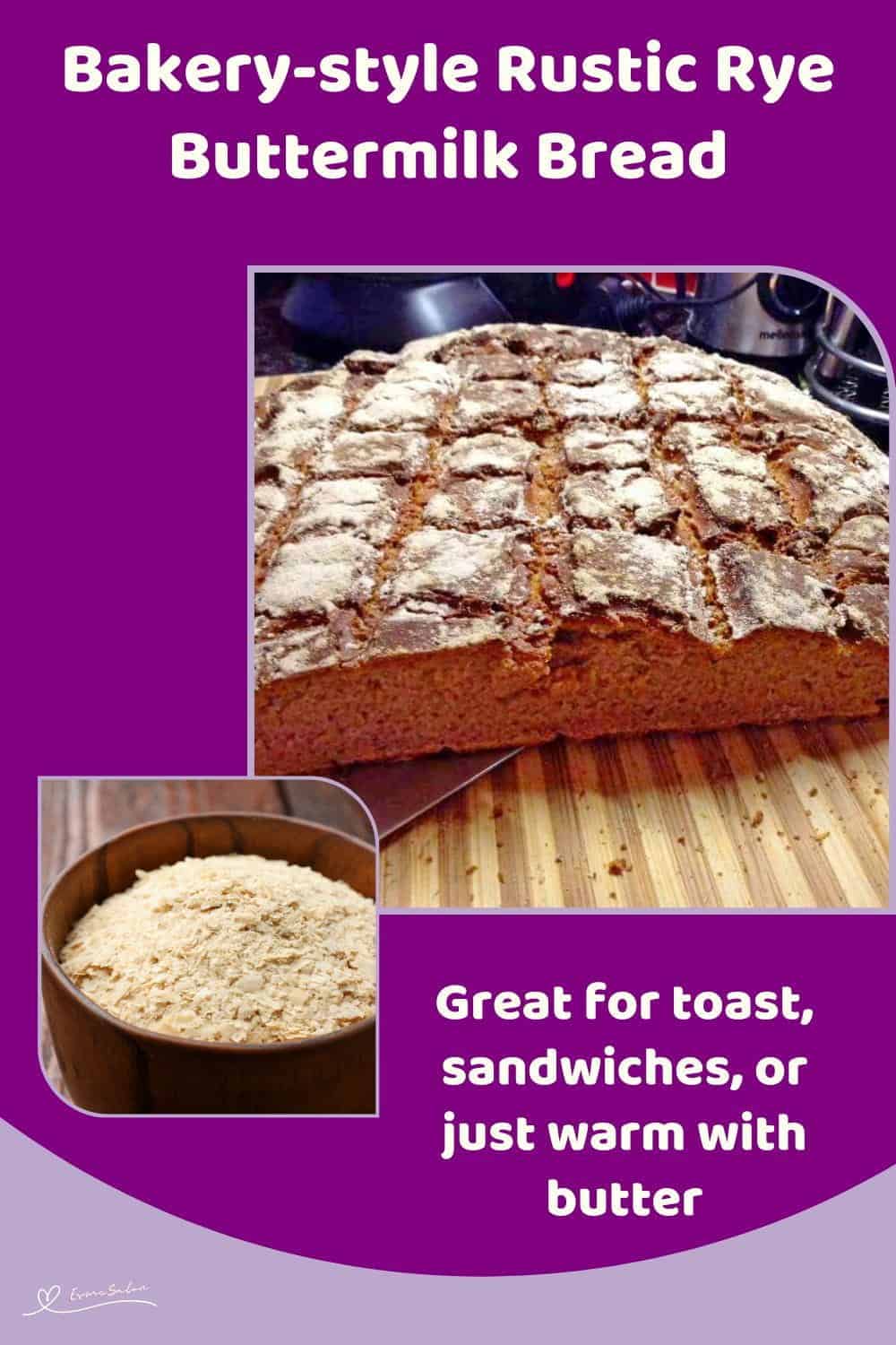 An image of a Rustic Rye Buttermilk Bread