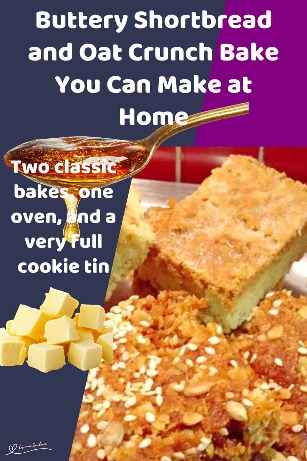 An image of a plate filled with Buttery Shortbread and Oat Crunch Biscuits