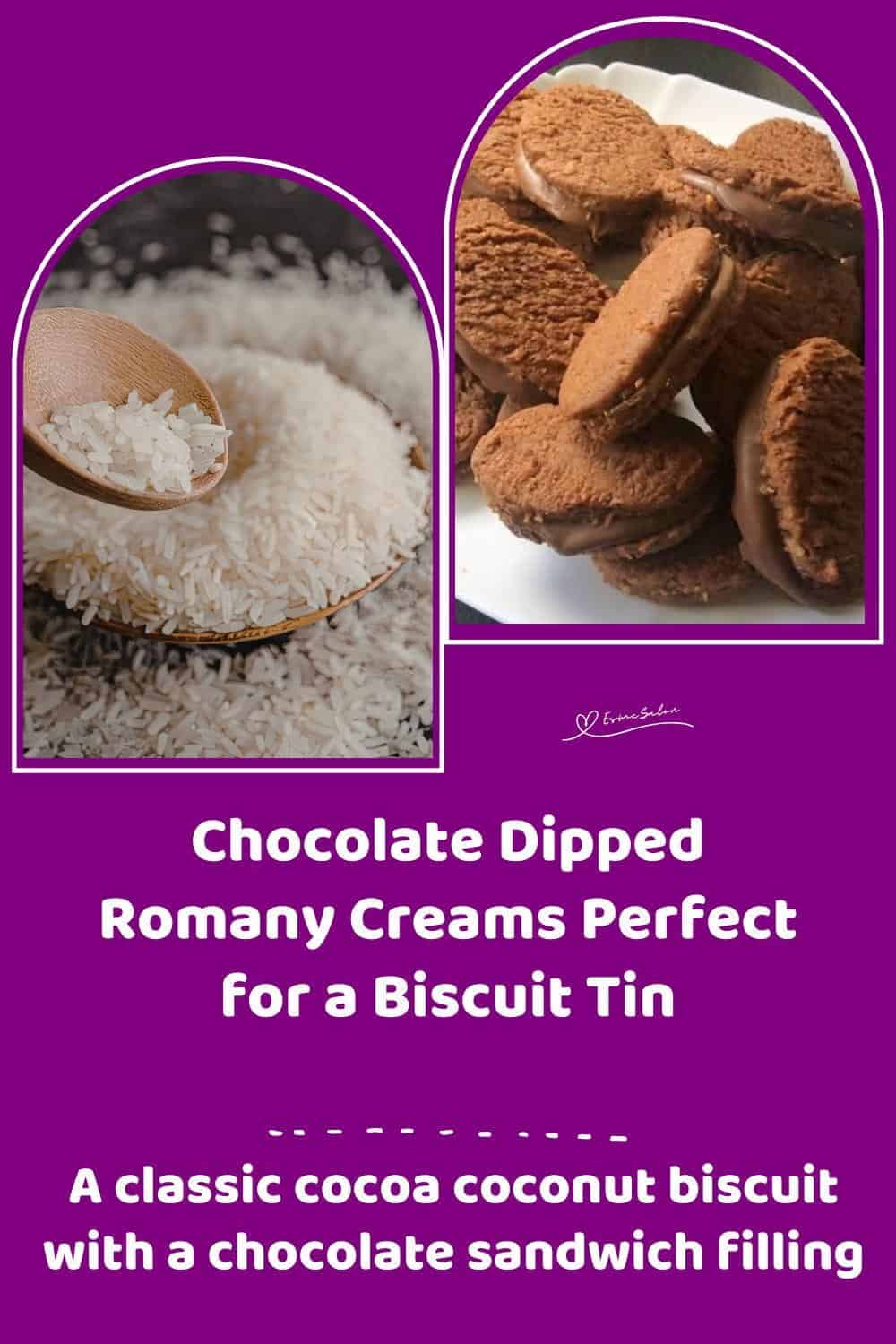 An image of a pile of Chocolate Dipped Romany Creams on a white plate