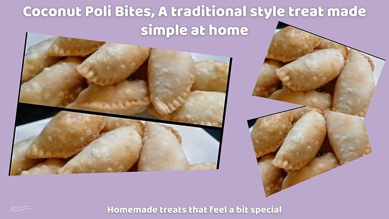 An image of Crispy baked Coconut Poli Bites