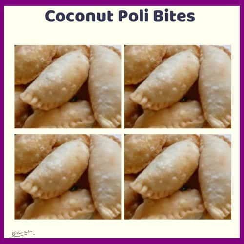 An image of Crispy baked Coconut Poli Bites