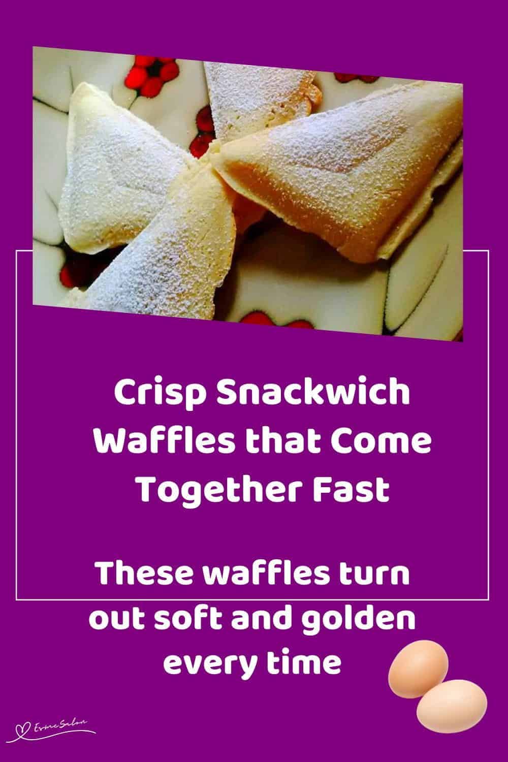 An image of 4 pieces of Crisp Snackwich Waffles