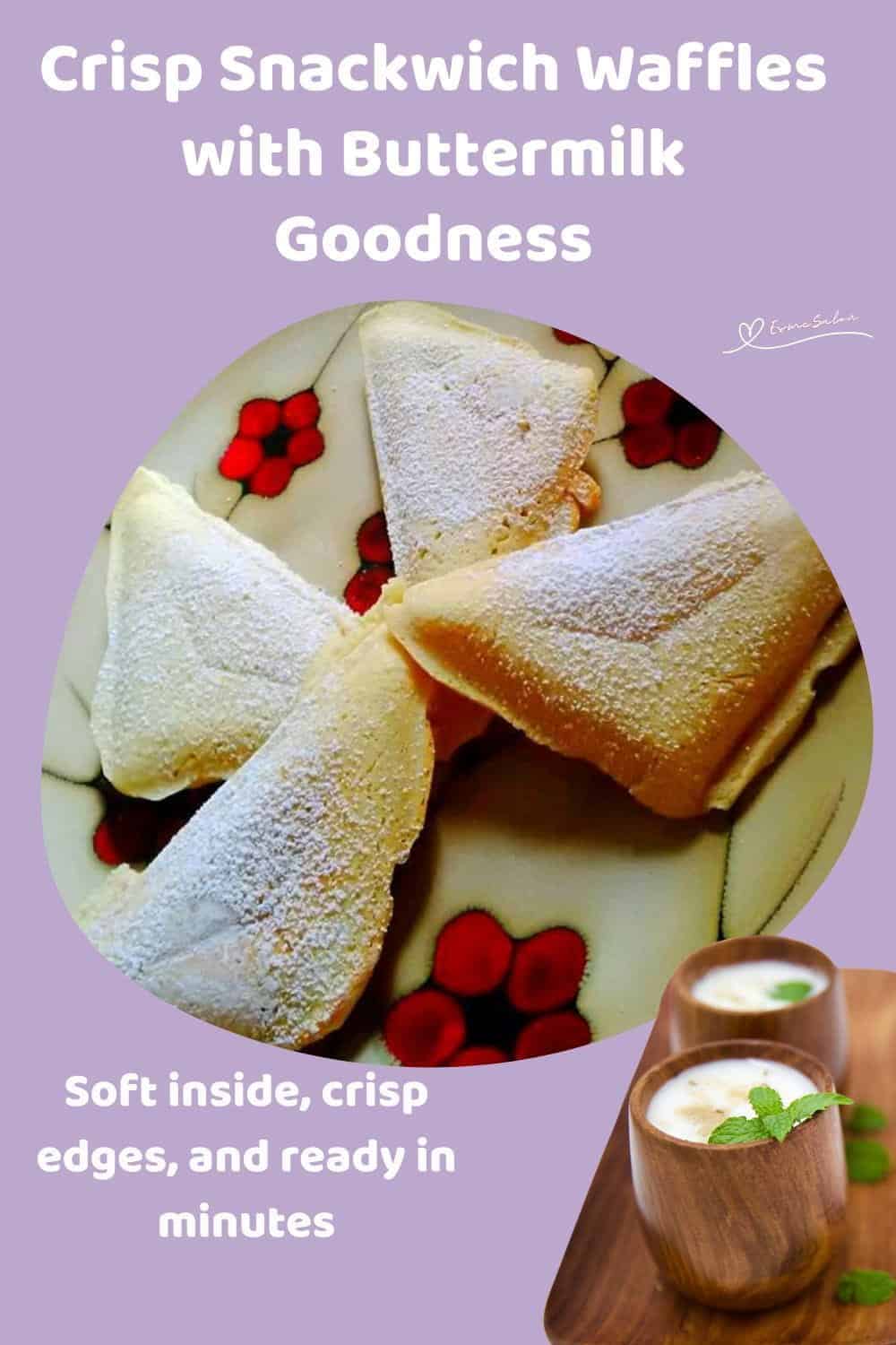 An image of 4 pieces of Crisp Snackwich Waffles