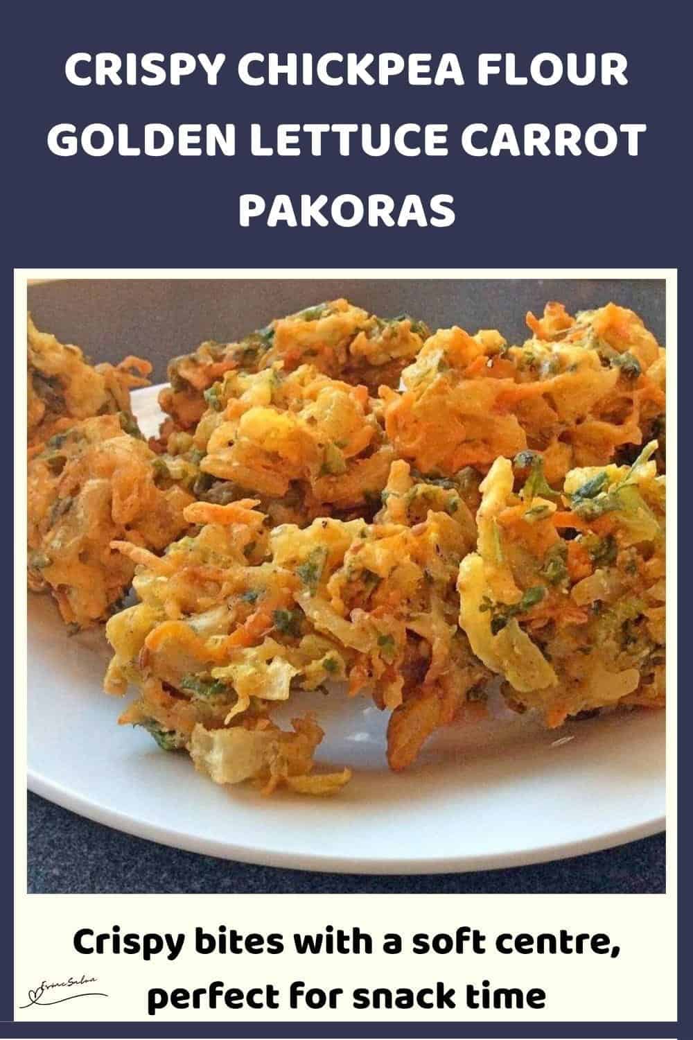 An image of Golden Lettuce Carrot Pakoras