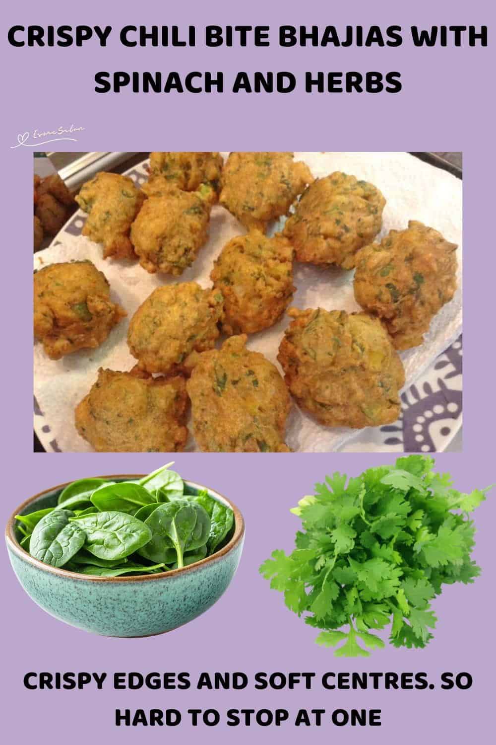 An image of a plate of Crispy Chili Bite Bhajias