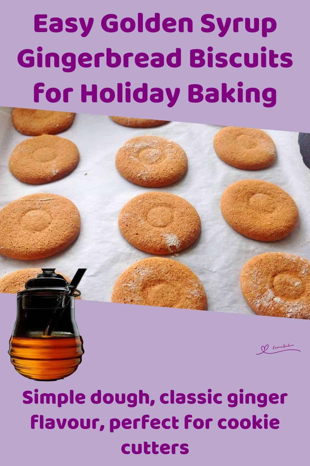 An image of 12 Golden Syrup Gingerbread Biscuits on a baking tray