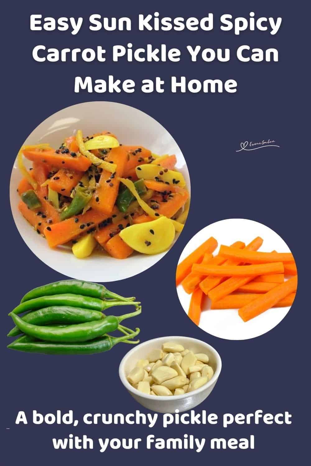 An image of Sun Kissed Spicy Carrot Pickle in a white bowl
