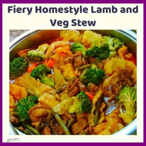 An image of a one-pot Fiery Homestyle Lamb and Veg Stew