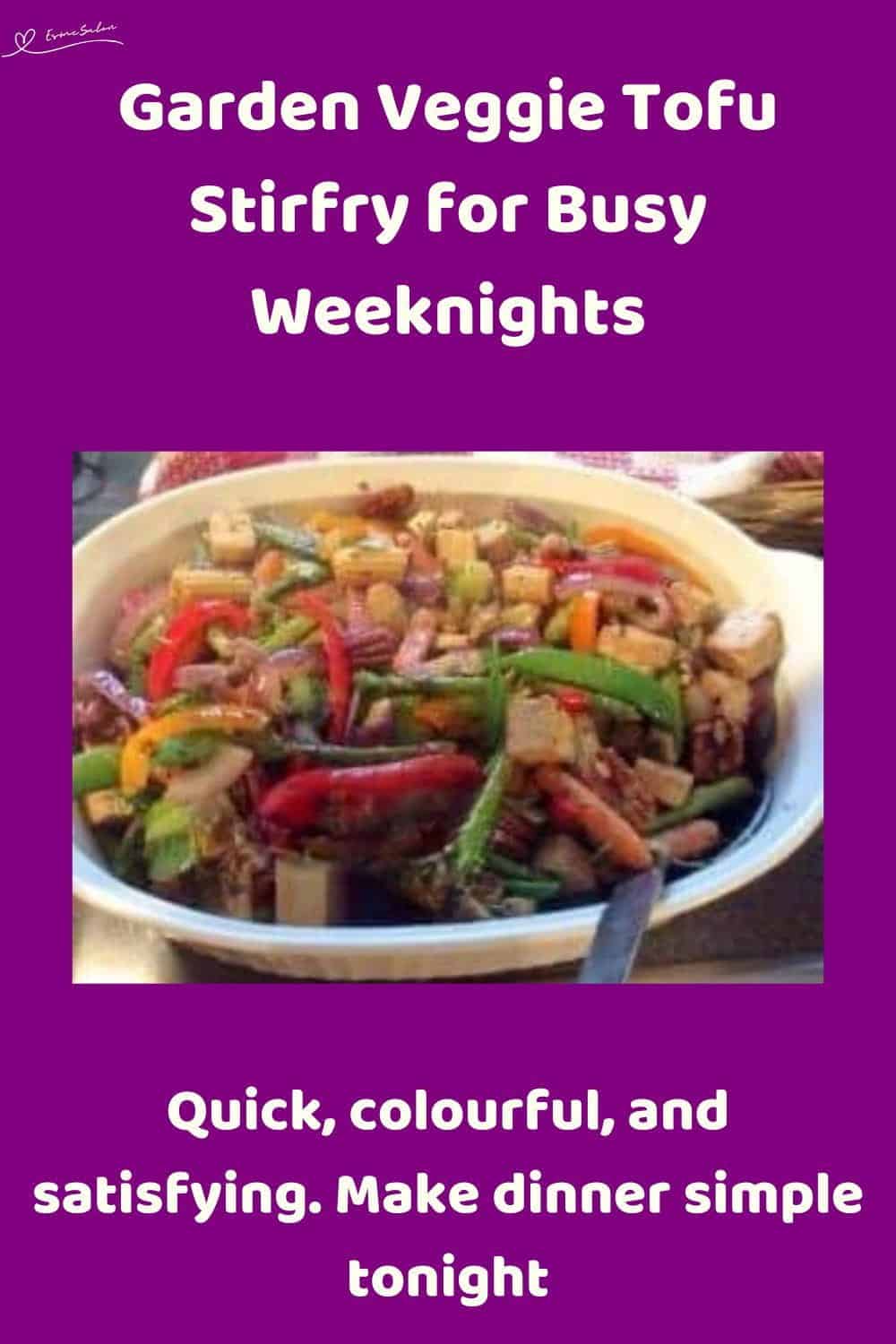 An image of Garden Veggie Tofu Stirfry with Pecans