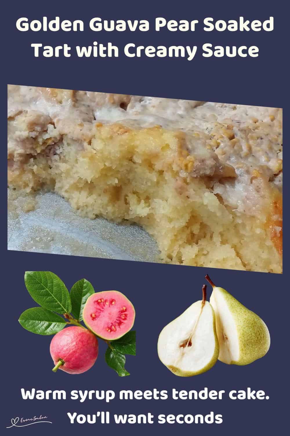An image of a Golden Guava Pear Soaked Tart