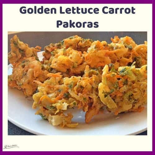 An image of Golden Lettuce Carrot Pakoras