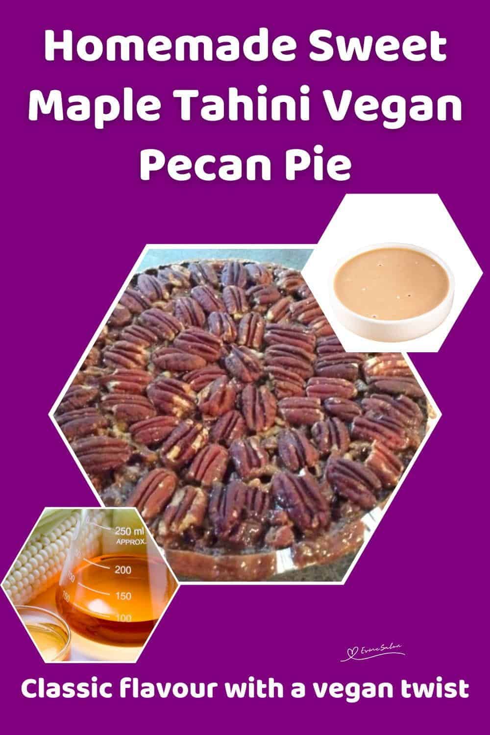 An image of a Maple Tahini Vegan Pecan Pie in a store-bought base