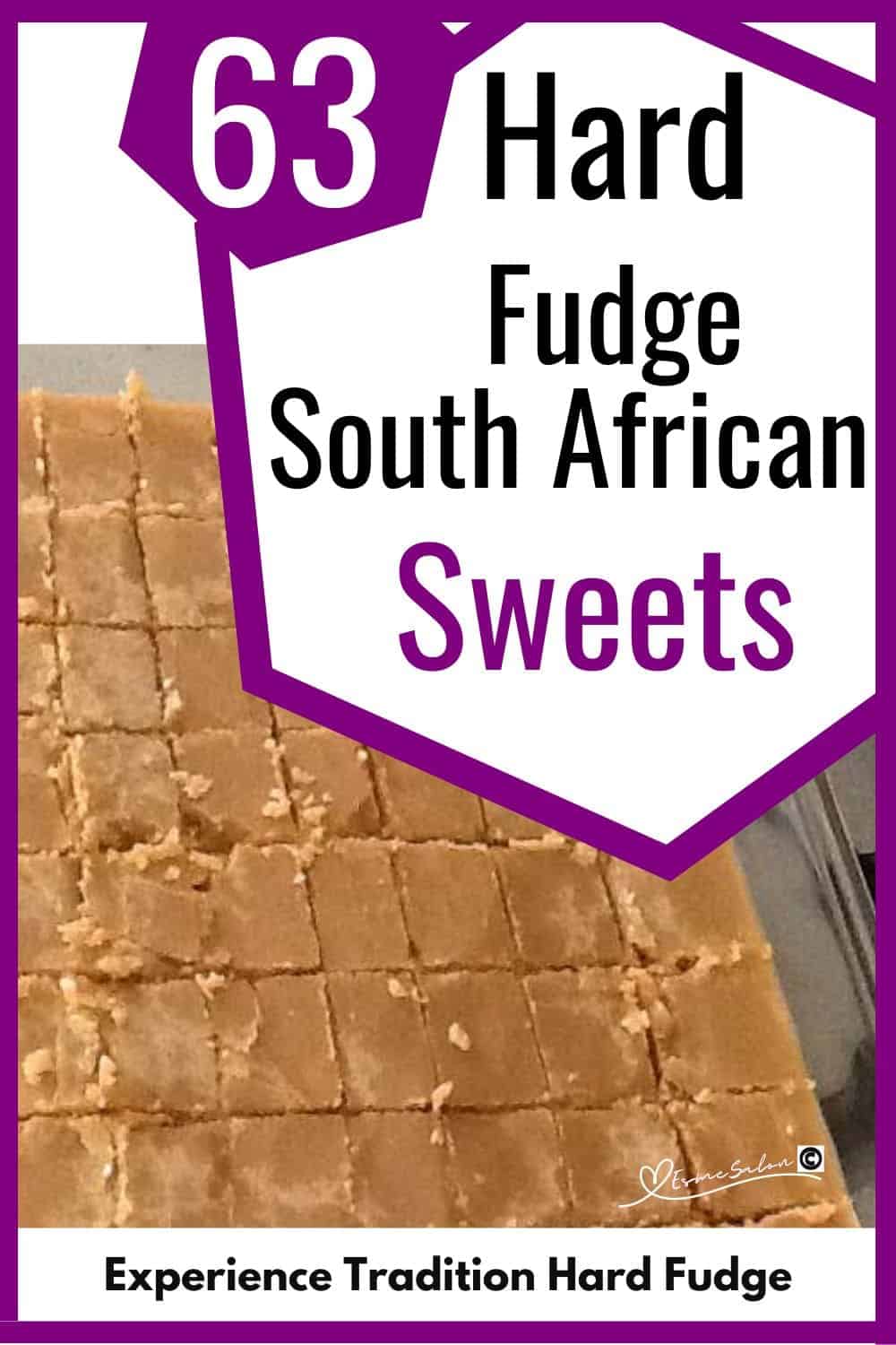 an image of a oblong Pyrex dish with Homemade South African Hard Fudge cut into cubes and ready to be enjoyed.