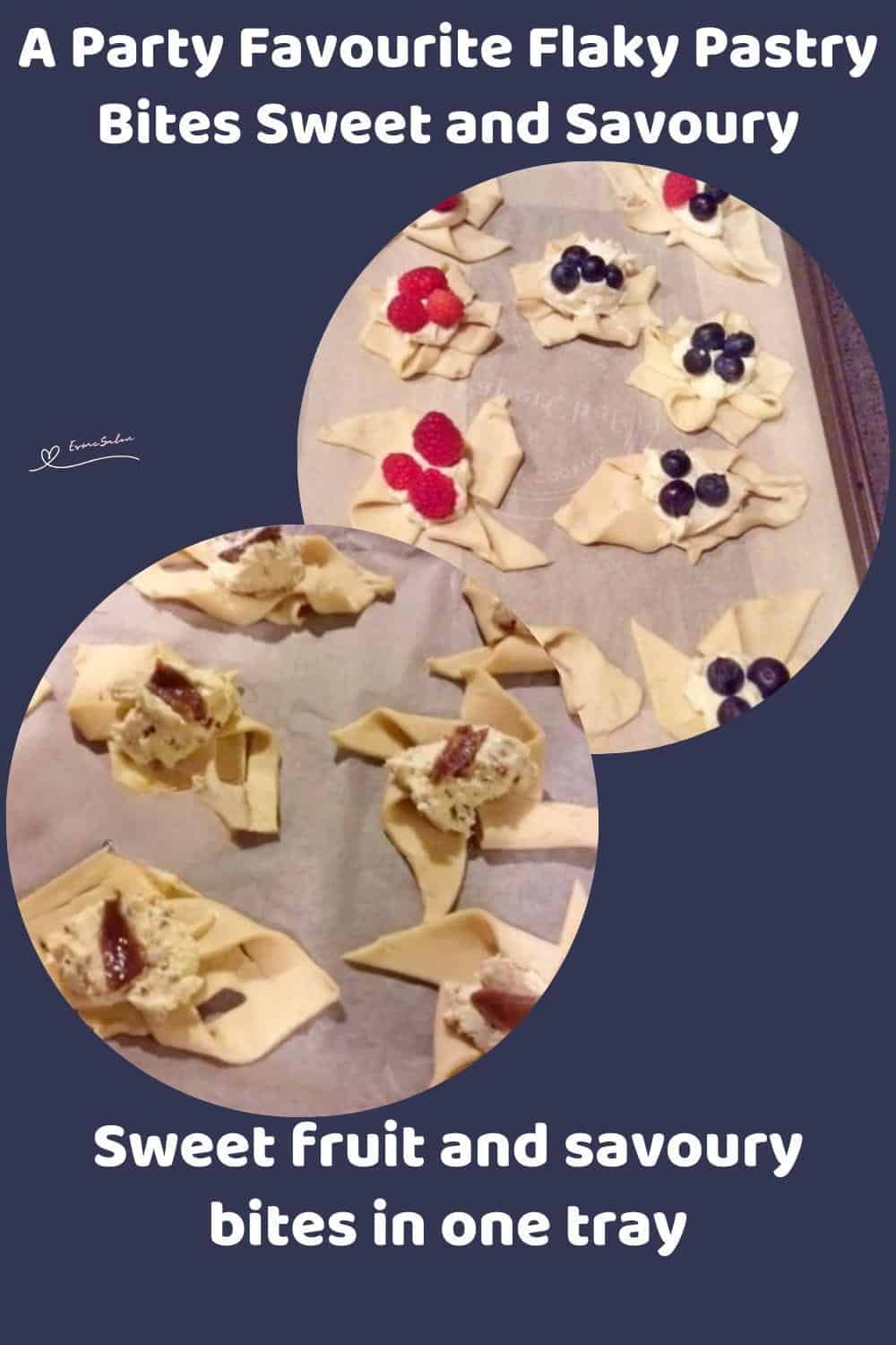 An image of Flaky Pastry Bites Sweet and Savoury in the making