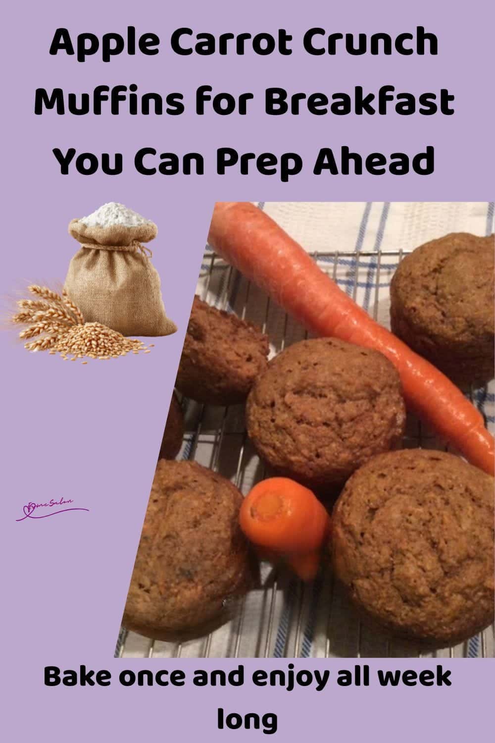 An image of Apple Carrot Muffins with cereal for a crunch