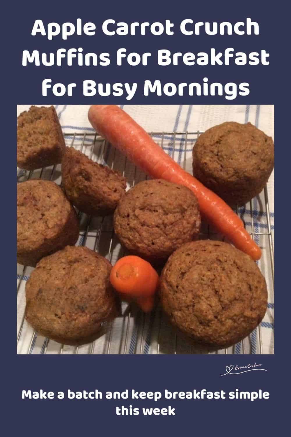 An image of Apple Carrot Muffins with cereal for a crunch